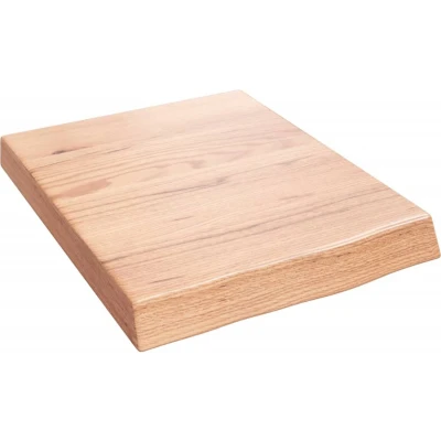 Afbeelding van vidaXL Wastafelblad 40x50x6 behandeld massief hout lichtbruin