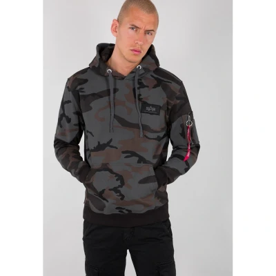 Image de Alpha Industries Back Print Hoody camouflage noir S