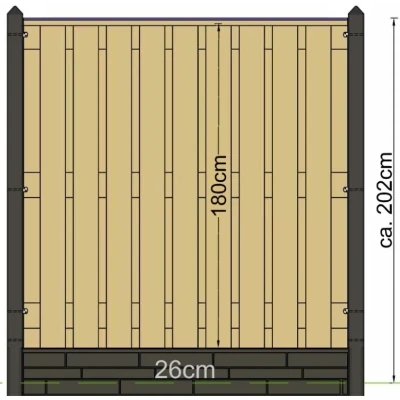 Afbeelding van Berton paal Schelde wit/grijs eindmodel 277 cm Tuindeco