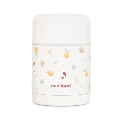 Afbeelding van Miniland Food Thermy Valencia Dubbellaagse thermosfles van staal om de voedseltemperatuur urenlang op peil te houden, 600 ml