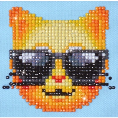 Afbeelding van Diamond Dotz Cool Kat Painting 797 10x10 cm