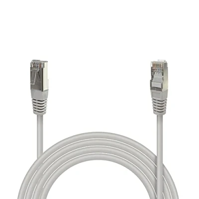 Afbeelding van Waytex 32100 Ethernet kabel, RJ45, Cat 5e, FTP, 100 MHz, afgeschermd, compatibel met pc, router, modem, switch, gameconsoles, tv, netwerkversterker, 10 m, grijs