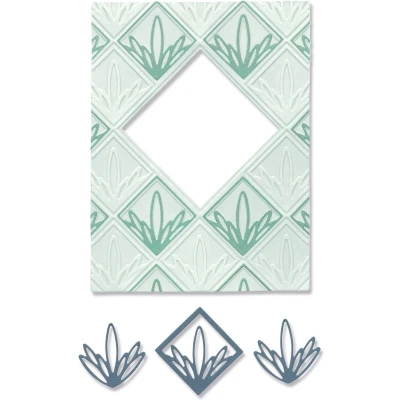 Afbeelding van Sizzix 2 D Impresslits Embossing Folder Ornate Frame 666136 Lisa Jones (01 23)