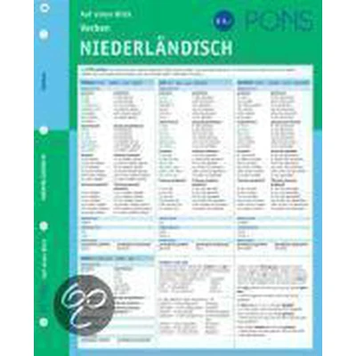 Afbeelding van PONS Verben auf einen Blick. Niederländisch