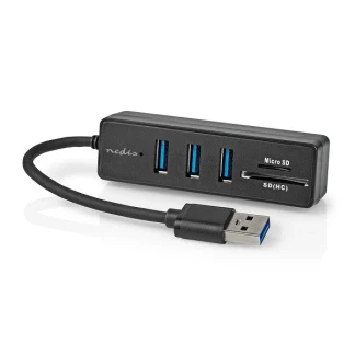 Afbeelding van Nedis USB Hub CCGB61250BK01 Zwart