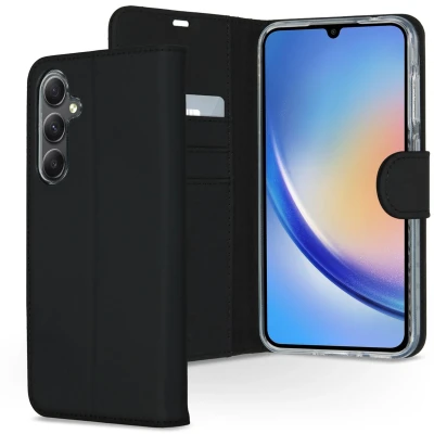 Afbeelding van Accezz Hoesje Geschikt voor Samsung Galaxy A35 Met Pasjeshouder Wallet Softcase Bookcase Zwart