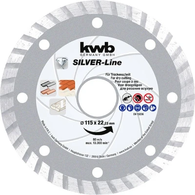 Afbeelding van kwb 797870 Diamanten doorslijpschijf Diameter 230 mm Boordiameter 22.23 Steen 1 stuk(s)
