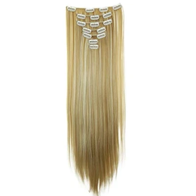 Afbeelding van Prettyshop CES14 Clip In Extensions Haarverlenging, 61 cm, blond, 8 stuks