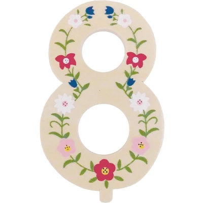 Afbeelding van Tib Feestdecoratie &quot;8&quot; Hout 10 Cm Bruin