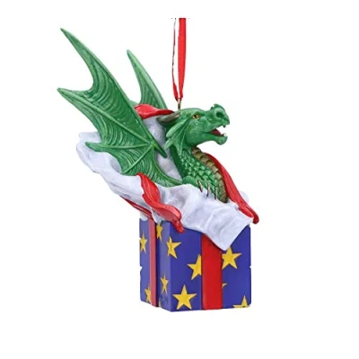 Afbeelding van Anne Stokes Kerstbal Surprise Gift Hanging Ornament Multicolours
