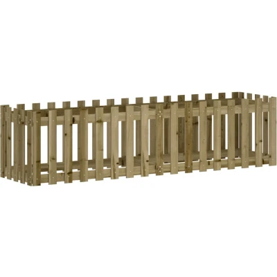 Afbeelding van Plantenbak verhoogd hekontwerp 200x50x50 cm geïmpregneerd hout