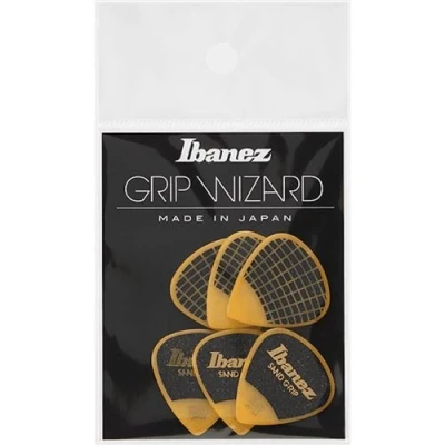 Image de Ibanez PPA16HSGYE 6 médiators Grip Wizard série Sand jaune heavy 1.0mm