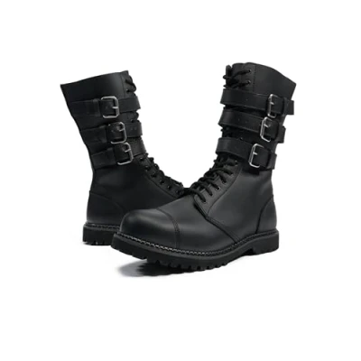 Afbeelding van Brandit Accessoires 3 Buckle Phantom Cowboy/Bikerlaarzen, Dames, Maat: 41, Black Soft synthetic