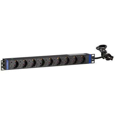 Afbeelding van DSIT 19 inch 9 voudige stekkerdoos geschikt voor serverkast patchkast en flightcase