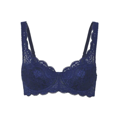 Afbeelding van Triumph dames Amourette voorgevormde bh van kant in de kleur Donkerblauw, maat: E90