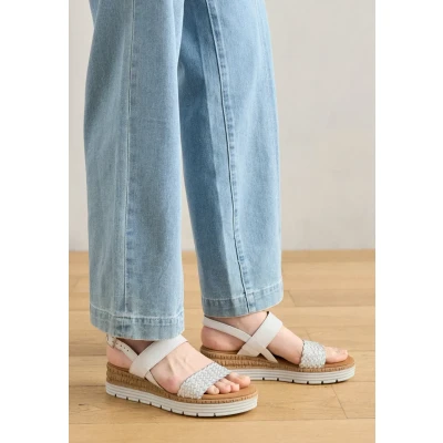 Afbeelding van Gabor Comfort Sandalen met plateauzool, Dames, Maat: 41, Weiss Schoenen