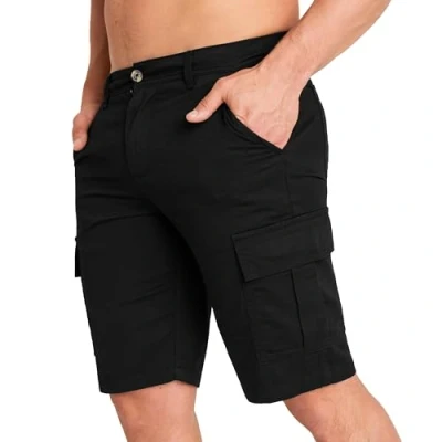 Afbeelding van CityComfort Shorts voor kinderen, jongens, bermuda met zakken, elastische tailleband, zwart.