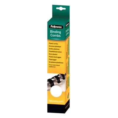 Image de Fellowes 10 mm 21 anneaux A4 (210 x 297 mm) 55 feuilles blanc 25 unités peigne de reliure en plastique pour Galaxy 500, Orion Pulsar+ 300, Quasar+ Star 150, Starlet 2, 2+