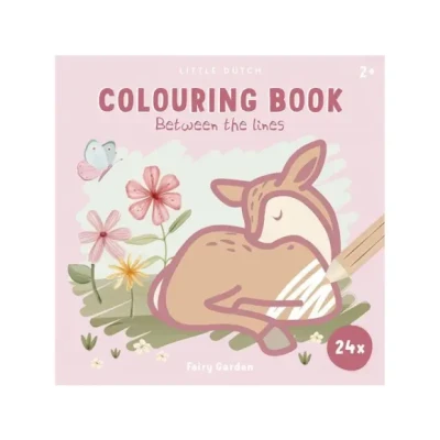 Afbeelding van Little Dutch kleurboek, kleuren tussen de lijntje Fairy Garden creatief peuter kleuter speelgoed cadeautip vakantieboek