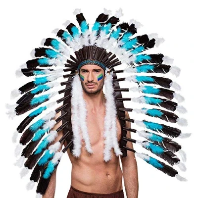 Afbeelding van Boland Tooi Snow wolf Één maat Volwassenen Unisex Cowboy Indiaan