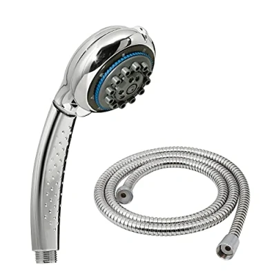 Afbeelding van Gedy G Speedy 00 Universele handdouche met 8 straalsoorten, chroom, flexibele douchekop 150 cm chromen afwerking, incl. douchefilter, uniek