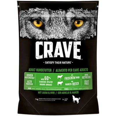 Afbeelding van 20% korting! Crave Ancient Grains 1 kg Adult Lam &amp; Rund