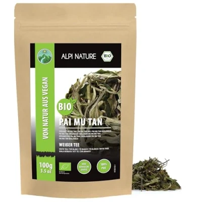 Afbeelding van biologische Pai Mu Tan witte thee (100 g), uit gecontroleerde teelt, Bio Coupe