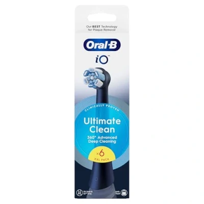 Afbeelding van Oral B, Borstels + opzetstukken, iO Ultimate Clean Brush Head, 6 pcs, black (6 x)