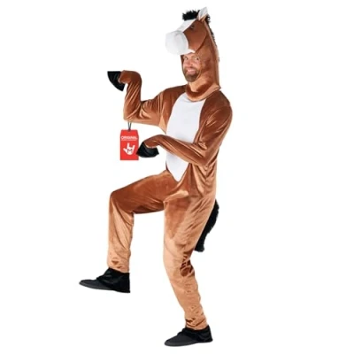 Afbeelding van Morph, kostuum voor volwassenen, paardenkostuum dierenkostuum, carnaval, Halloween maat M