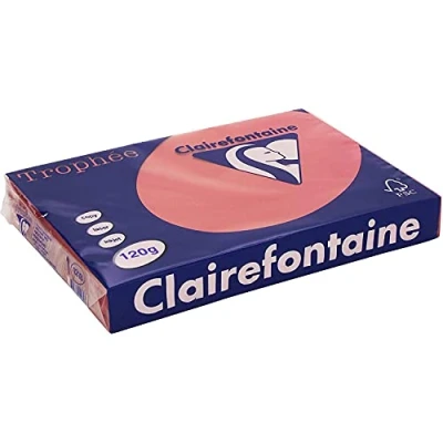 Afbeelding van Clairefontaine Trophée Intens, gekleurd papier, A4, 120 g, 250 vel, kersenrood papier