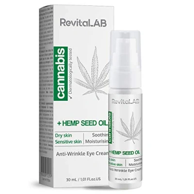 Afbeelding van RevitaLAB Cannabis Extract Oogcrème met Hennepzaadolie 30 ml Anti aging Moisturizer, Dermatologisch getest