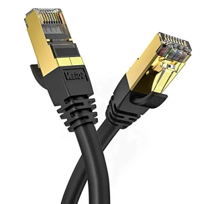Afbeelding van Veetop CAT8 Ethernet kabel 40 Gbit/s 2000 MHz High Speed Gigabit SFTP LAN met vergulde RJ45 stekker voor het gebruik van Smart Office Home System iOT Gaming (1 stuk)
