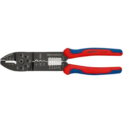 Image de KNIPEX 97 32 240 pince à sertir avec poignées multi composants laquée noire mm
