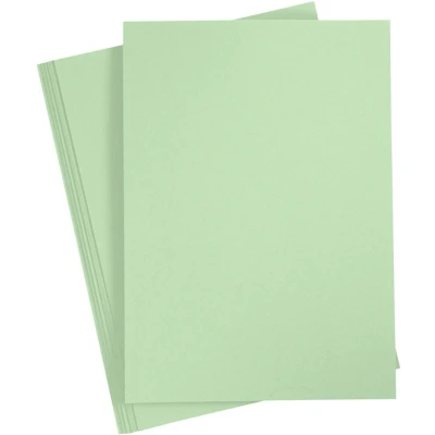 Afbeelding van Karton lichtgroen A4 21x29,7cm 220 grams Creotime 10 vellen