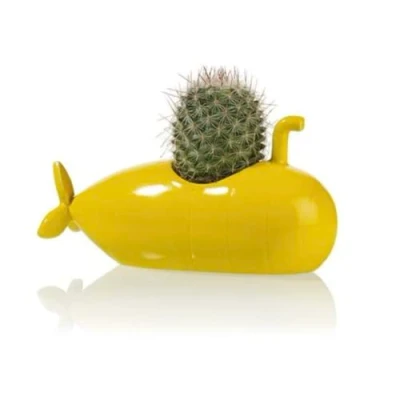 Afbeelding van Onderzeeër Bloempot Klein/Geel