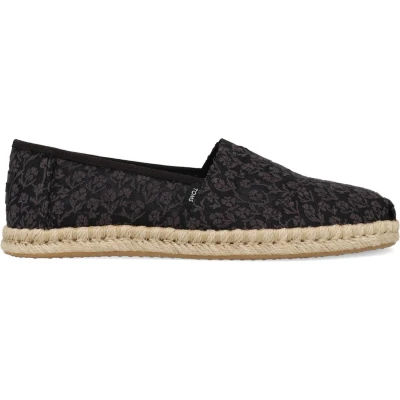 Afbeelding van TOMS Alpargata Rope Pantoffels voor dames, zwart.