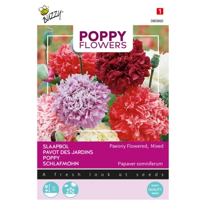 Afbeelding van Poppies of the world papaver pioenbloemig Buzzy