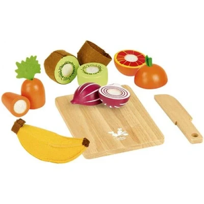 Afbeelding van Vilac houten snijplank met groenten en fruit (14st)
