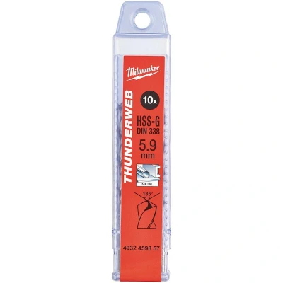 Afbeelding van MILWAUKEE 4932459857 THUNDERWEB metaalboor DIN 338 TW 5,9x93mm (10 st.)