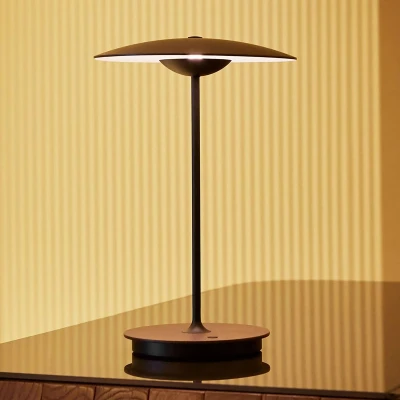 Afbeelding van MARSET Ginger LED oplaadbare tafellamp hout, eiken/wit