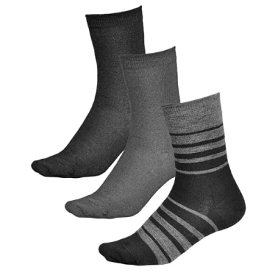 Afbeelding van VITSOCKS Warme sokken 80% merino wol fijne dames (3 paar) zacht comfortabel, Zwart/Grijs Multipack