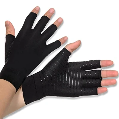 Afbeelding van Donfri Artrose handschoenen met koper, compressiehandschoenen, pijnverlichting en warmte, maat S