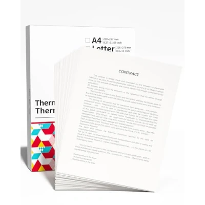 Afbeelding van Phomemo Printerpapier, wit thermisch papier A4 voor draagbare thermische printer M08F/M832/M833, 210 mm x 297 mm, 100 vellen/doos