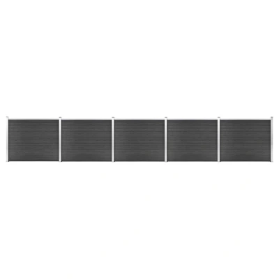 Afbeelding van Schuttingpanelenset 872x146 cm HKC grijs