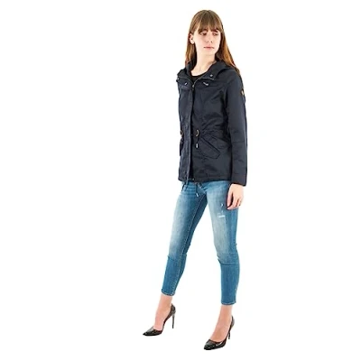 Image de ONLY Parka en lin pour femme, Bleu gris, S