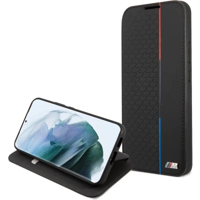 Afbeelding van BMW Triangles Tricolor Geschikt Voor Samsung Galaxy S22 Plus Boekmodel hoesje