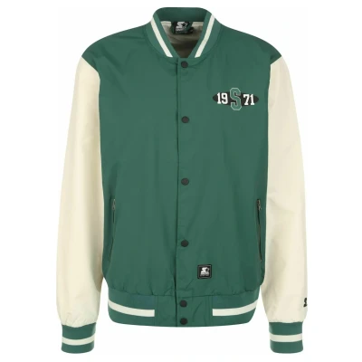 Afbeelding van Starter College Bomberjacks, Heren, Maat: Medium, Darkfreshgreen palewhite