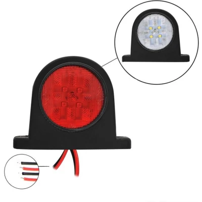 Afbeelding van Pro Plus Breedtelicht 68 x 62 mm 10 t/m 30 Volt 8 LED Rood en Wit