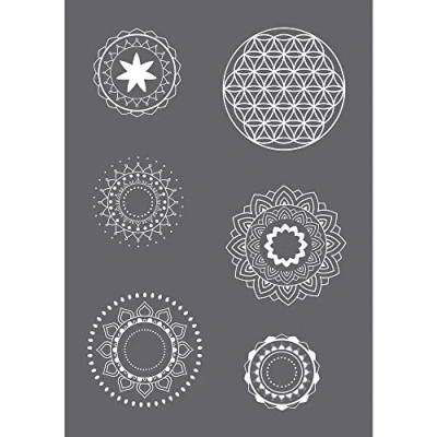 Afbeelding van Rayher 45133000 mandala sjabloon A5, 1 + rakel, SB Btl
