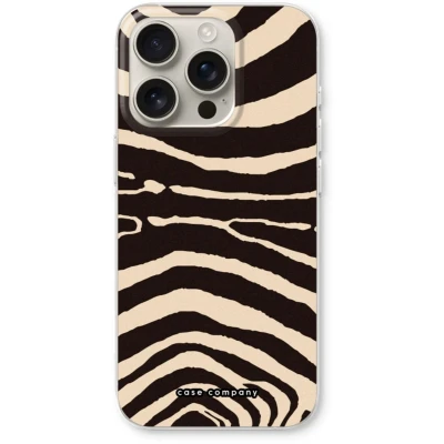 Afbeelding van Case Company® hoesje geschikt voor iPhone 16 Pro Arizona Zebra Soft Cover Telefoonhoesje Bescherming aan alle Kanten en Schermrand
